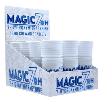 MAGIC 7OH 7 HYDROXYMITRAGYNINE KRATOM CHEWABLE TABLETS 15MG/10CT/12PK